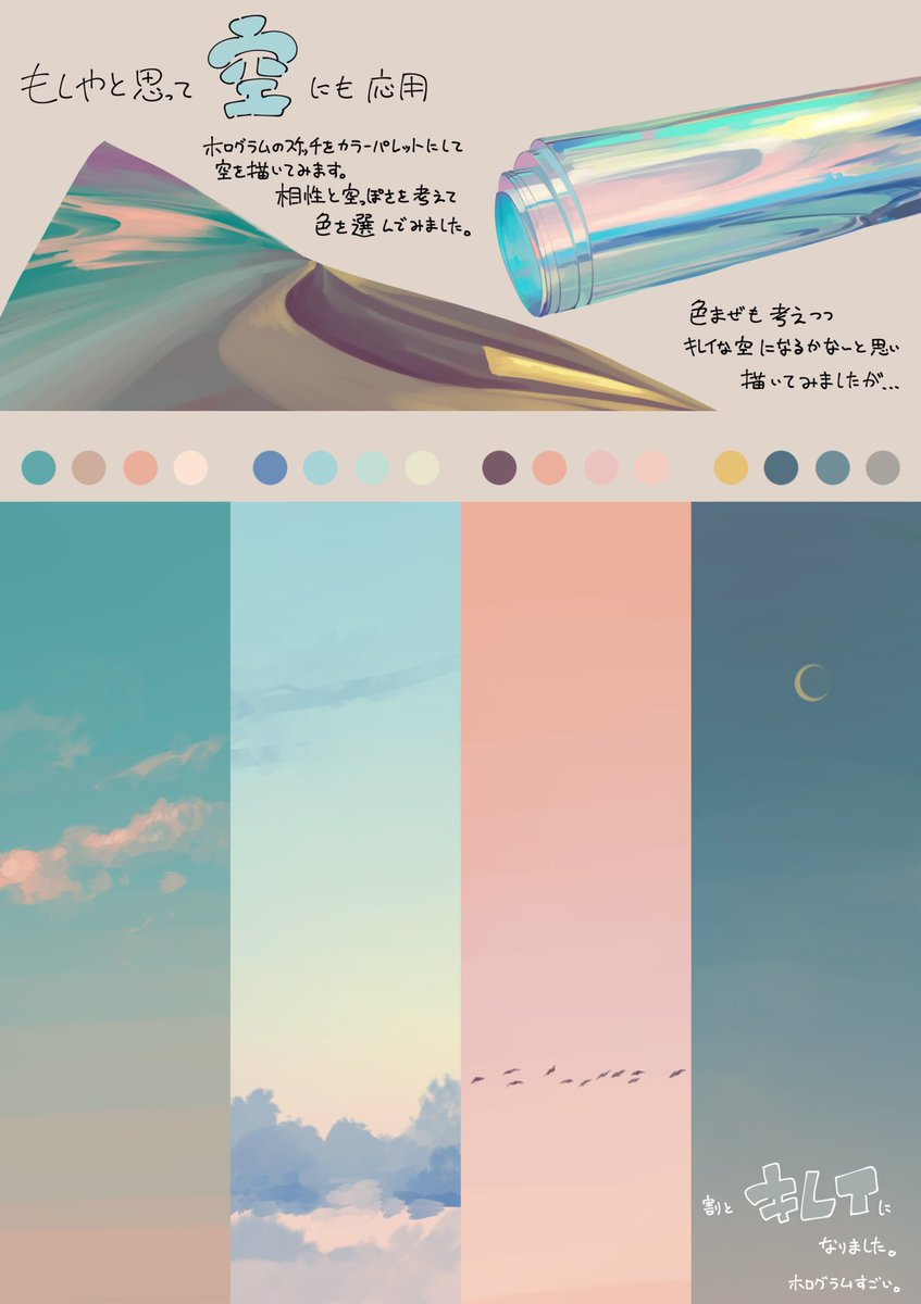 絵の勉強にホログラムシートを買ったんですけど、めっちゃ良かったので感想まとめました