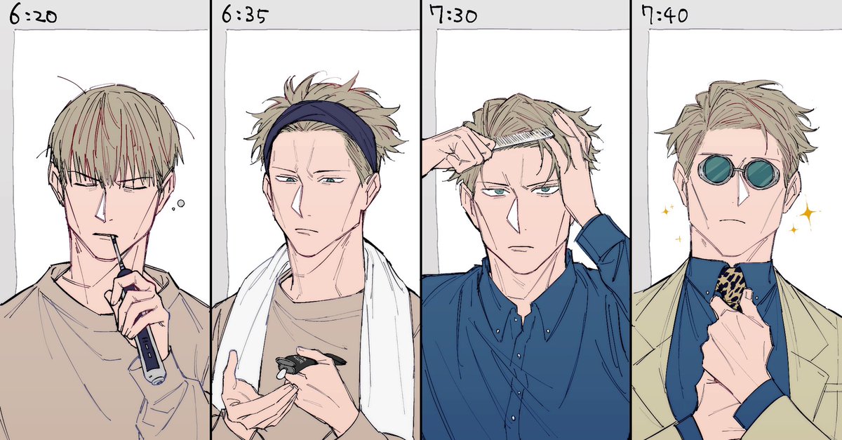 朝の身支度　START▶︎▶︎▶︎FINISH 