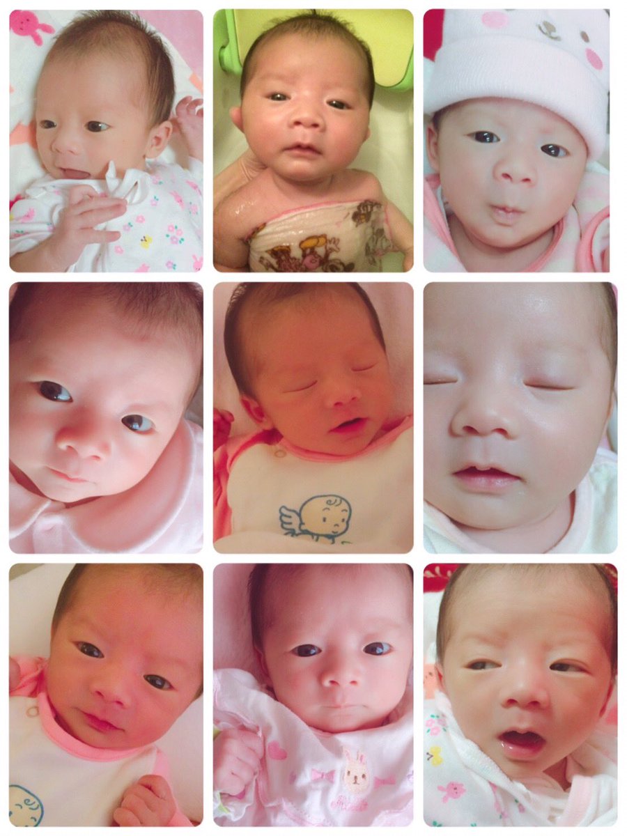 産まれてきた瞬間は沼の主みたいな顔してたのに、こんなに顔が変わっていく衝撃  #育児衝撃画像 