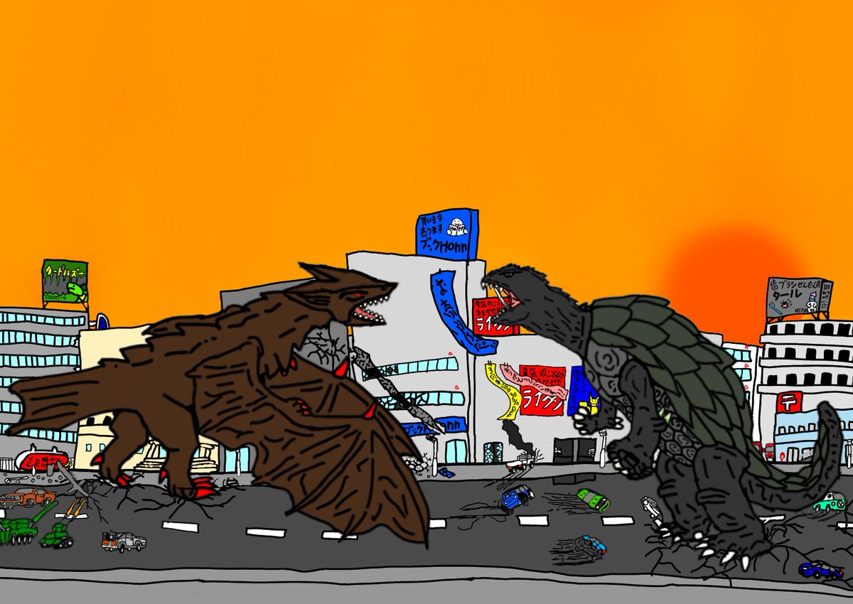 小学生の息子が3時間かけて描いた力作を見てやってください。