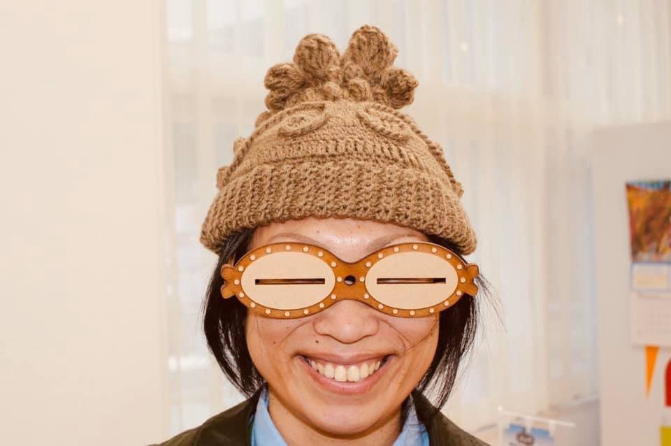 青森の小牧野遺跡で新しく販売された、遮光器土偶ニット帽、すごくかわいい