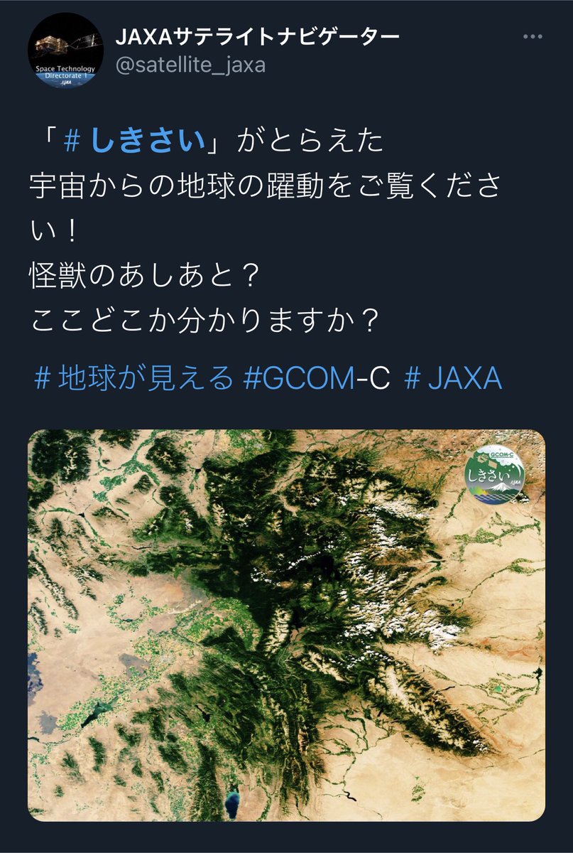 JAXAの衛生写真、家系ラーメンに放り込んでも違和感無いな。 