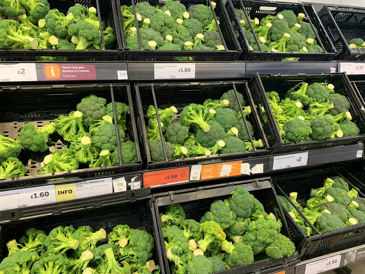 先日スーパーに行ったら野菜コーナーが一列、全部ブロッコリーになっていた