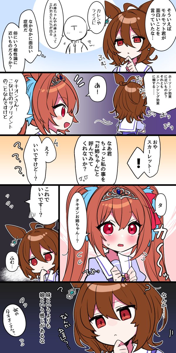 アグネスタキオンとダイワスカーレット  #ウマ娘 