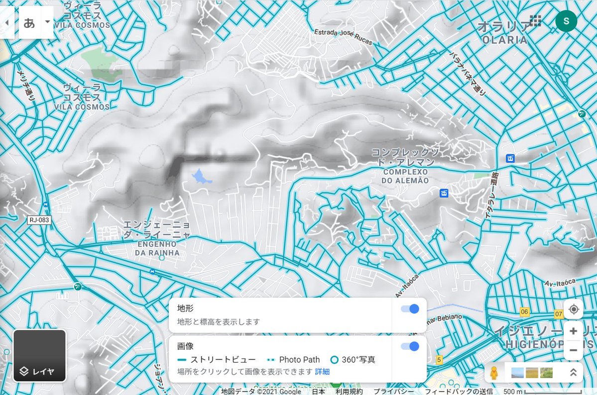 ブラジルは治安の悪さの割には驚異のストビュー網羅率を誇っているが全体図を見ると明らかに取材班が避けてるエリアがあっていわゆるヤバいファベーラが一目瞭然で分かってしまうという知見を得た 
