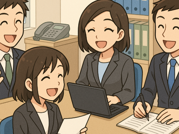 仲間と連携して、お仕事が出来る環境です。