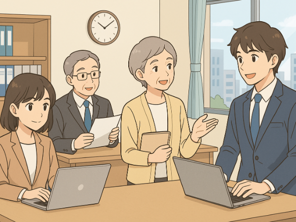 先輩がしっかり教えてくれます。