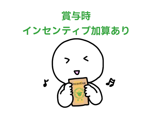 予防プランの担当件数に応じて、賞与
時にインセンティブ加算があります♪