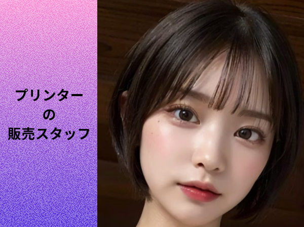 プリンターの販売スタッフ