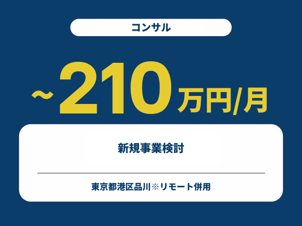 ★【~210万円/フリーランス】≪コンサル≫新規事業検討※30～50代活躍中!!