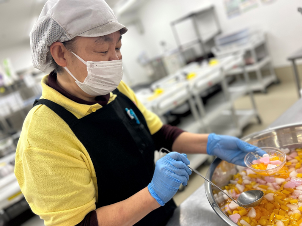 ご利用者様に美味しい食事を毎日提供して
います