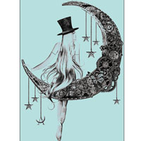 AKIHIDE | NAKED MOON スポーツタオル(ブラック)