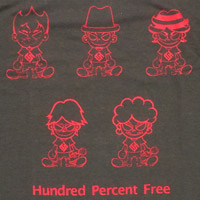 Hundred Percent Free | キャラクターTシャツ