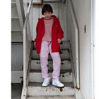 CHIHIRO YASUDA | ストライプテーパードパンツ(pink)
