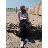 CHIHIRO YASUDA | スラックスジャージ(black)