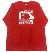 SHE IS SUMMER | SIS ロングTシャツ(レッド)