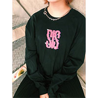 SHE IS SUMMER | SIS オリジナルロングTシャツ(ブラック)