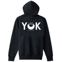 YANAKIKU | 家紋ジップパーカー(黒)