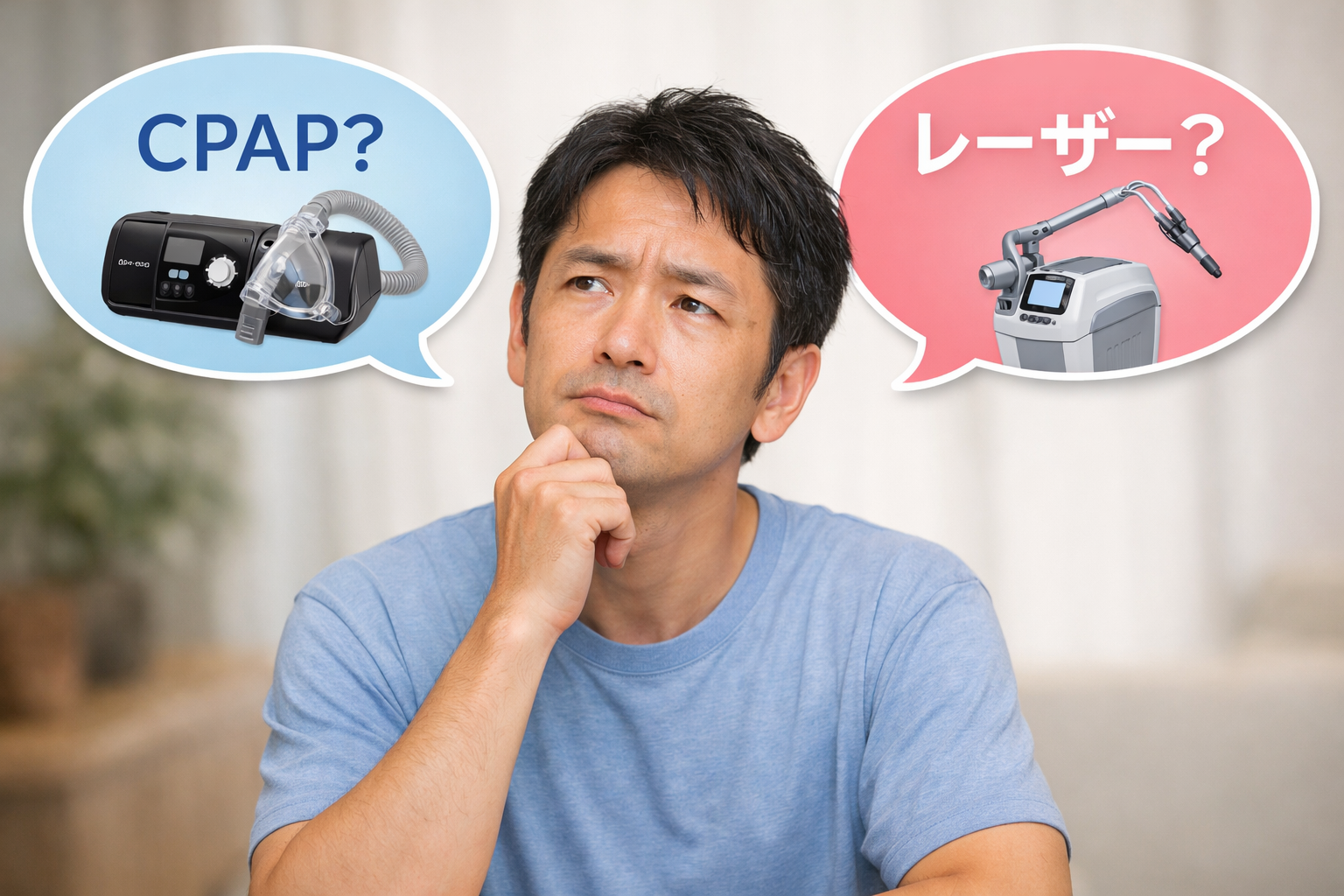 CPAPとレーザー、どっちがいい?