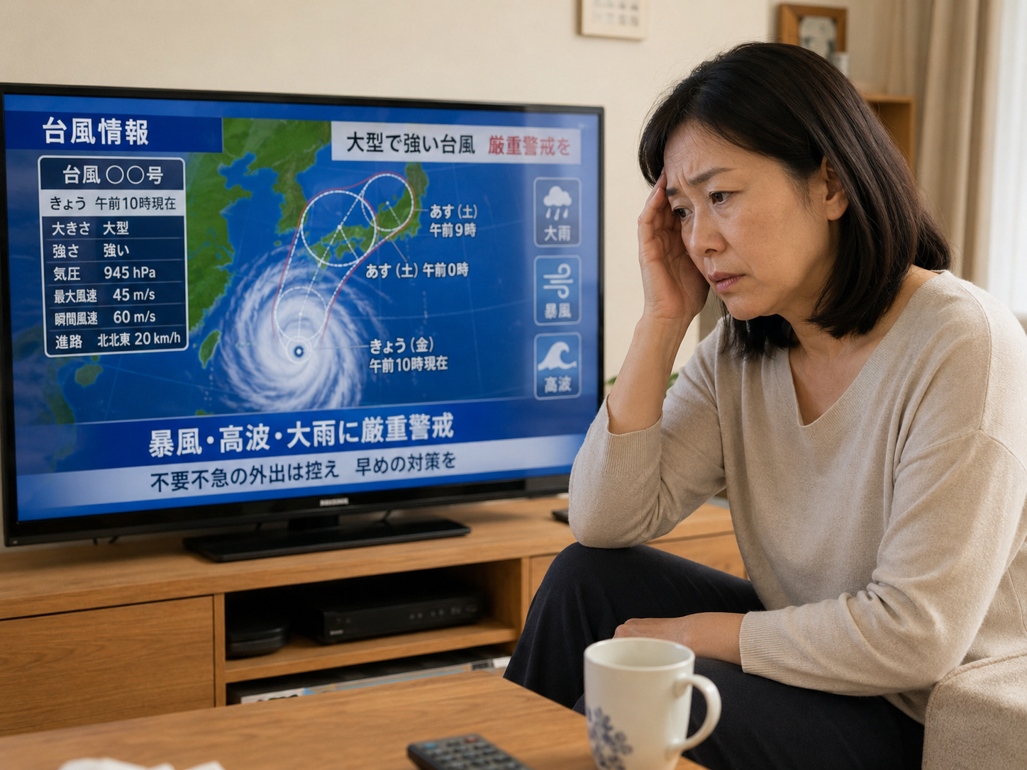 台風がくる！眠れない、頭痛がする・・・気圧との関係