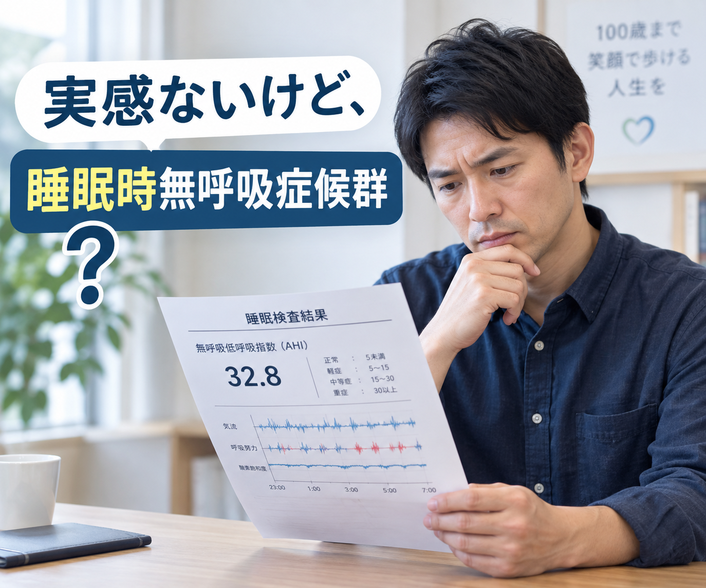 実感ないけど、睡眠時無呼吸症候群?気になった今がチャンス!