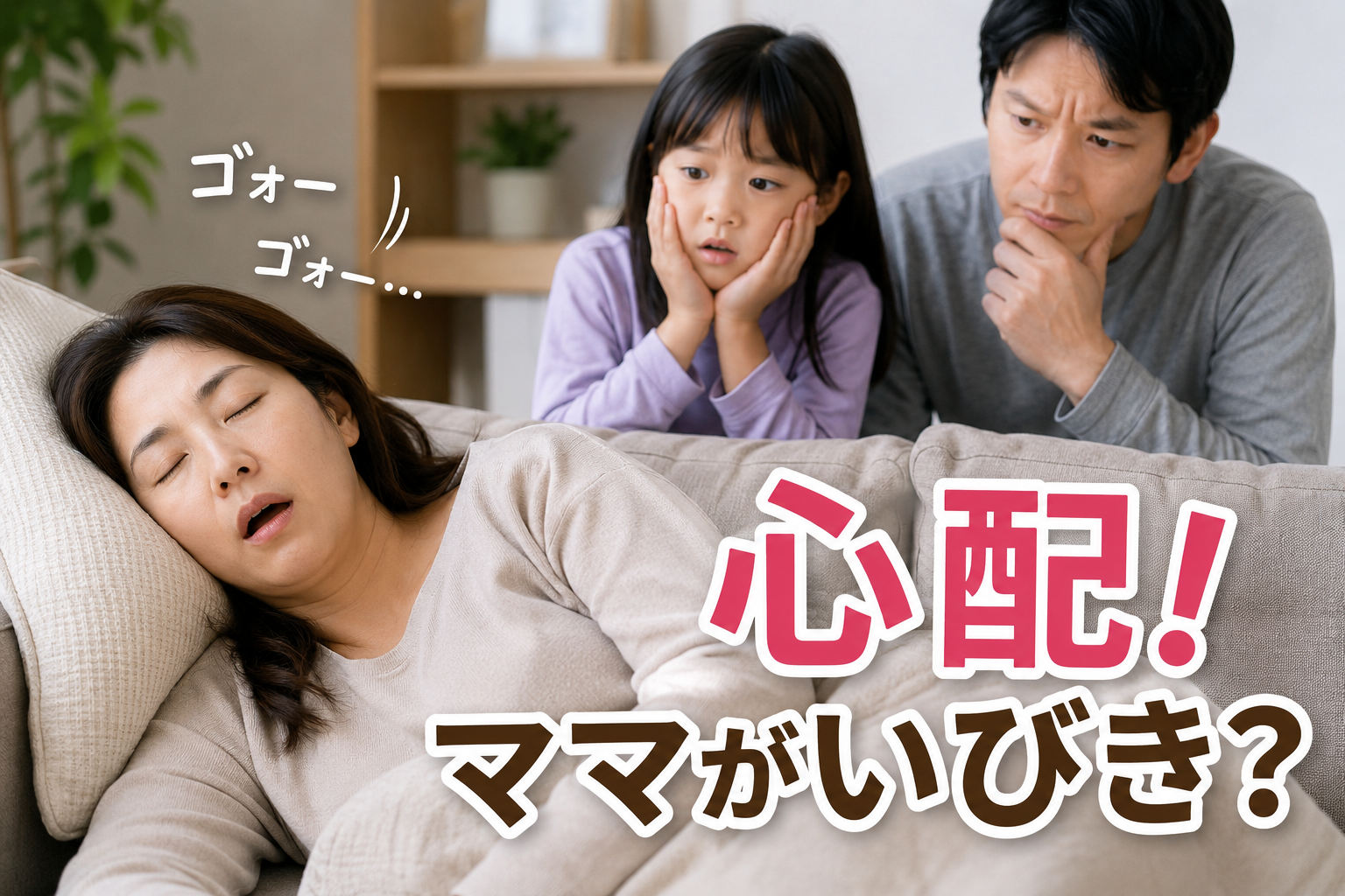 心配、ママがいびき？知られていない女性更年期といびきの関係