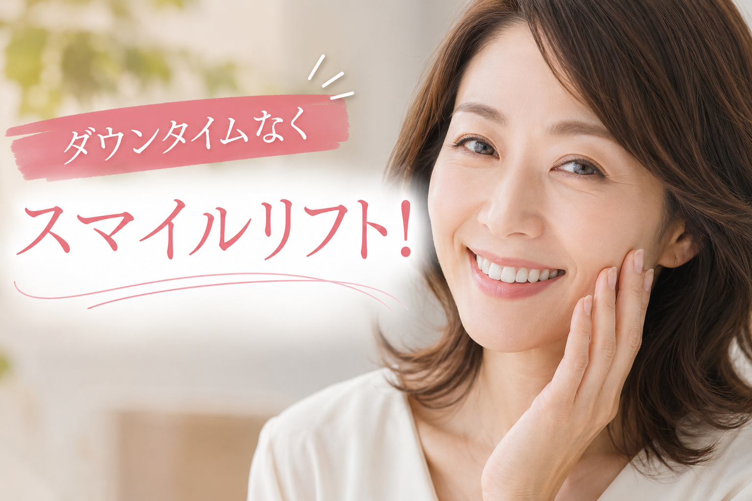 ほうれい線、注射しない選択肢も。口の中から照射する「スマイルリフト」とは?