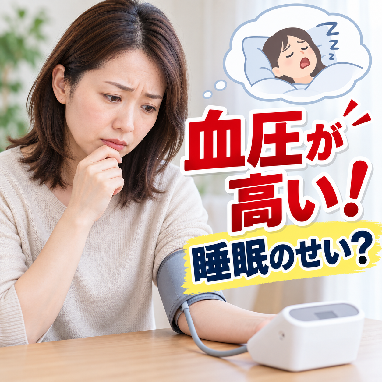 血圧が高くなってきた。もしかして、睡眠のせい?