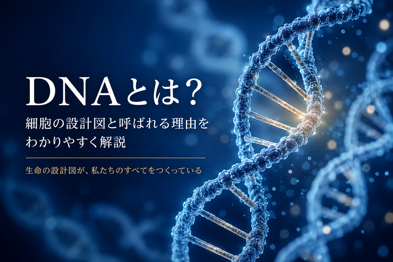 【No1】DNAとは？細胞の設計図と呼ばれる理由をわかりやすく解説