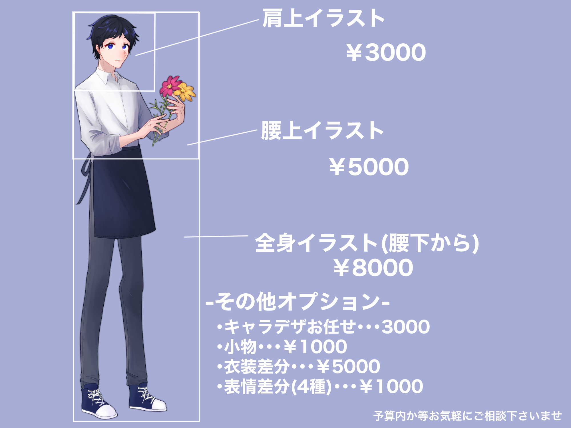 TRPGやSNSアイコンに使用可能なイラスト作成！ ｜ ペライチなんでも