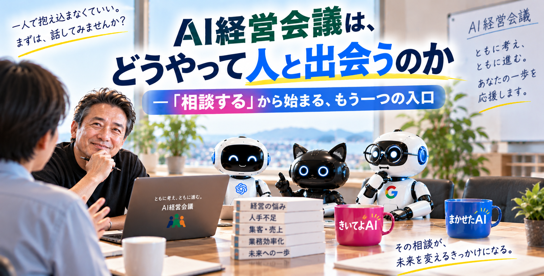 AI経営会議は、どうやって人と出会うのか― 「相談する」から始まる、もう一つの入口