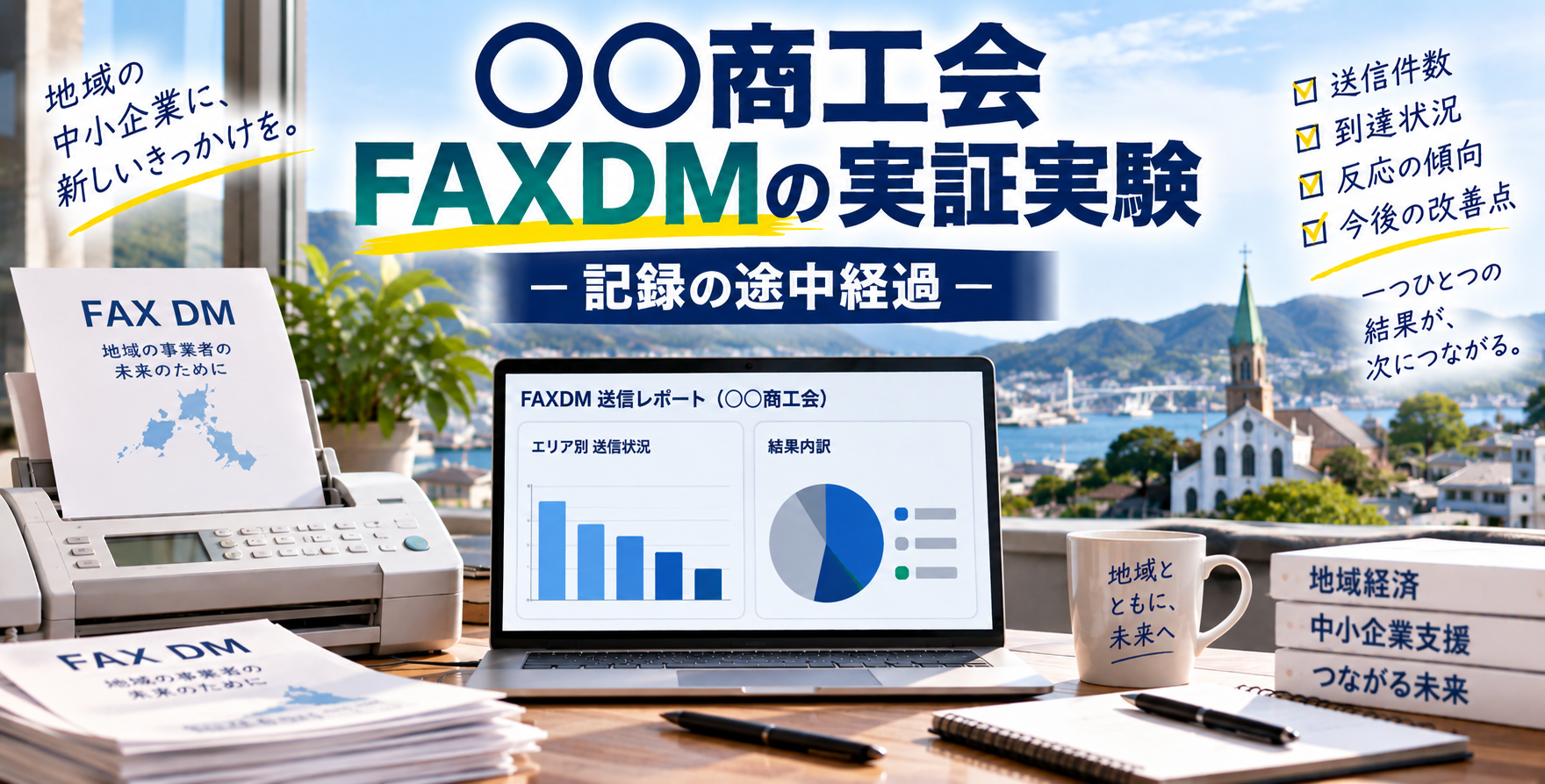 ○○商工会FAXDMの実証実験― 記録の途中経過