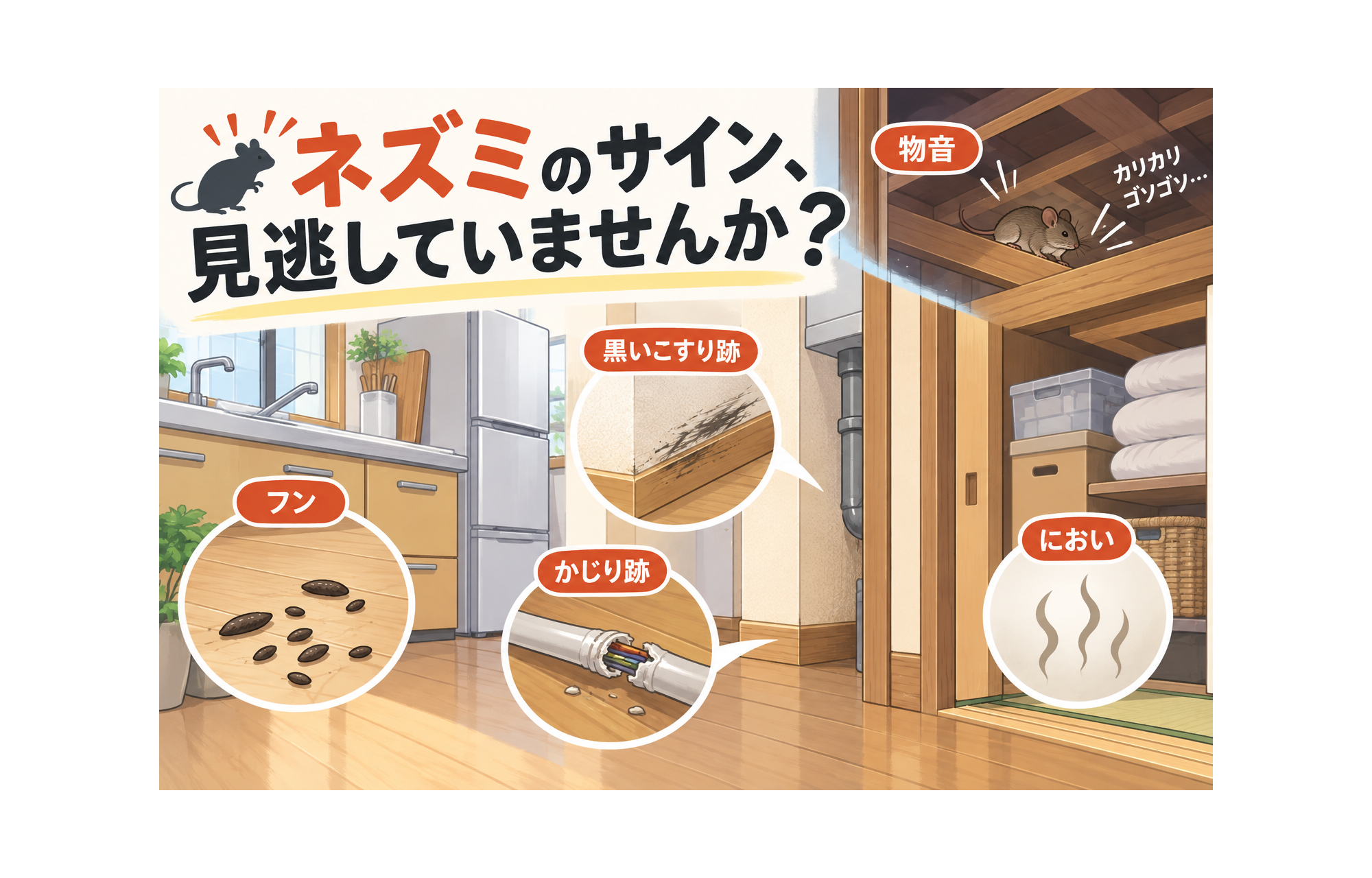 ネズミのサイン、見逃していませんか？