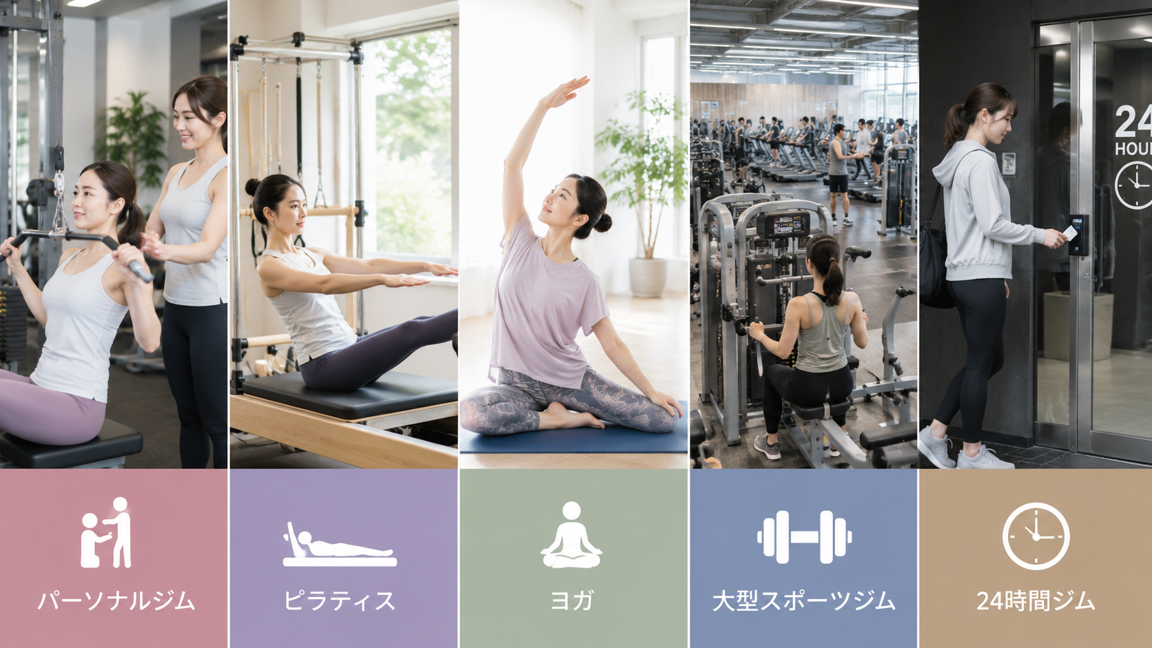 ダイエットや姿勢改善、筋力向上、柔軟性など運動を始める目的を整理する女性
