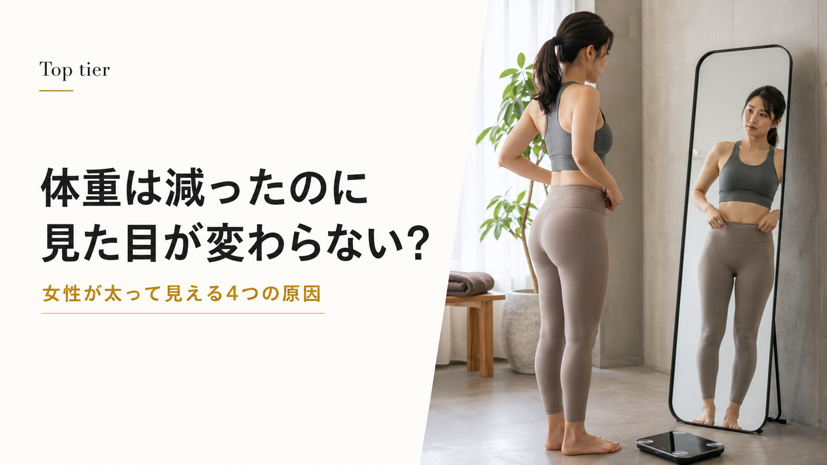 体重は減ったのに見た目が変わらない女性へ｜太って見える4つの原因と身体を整える方法