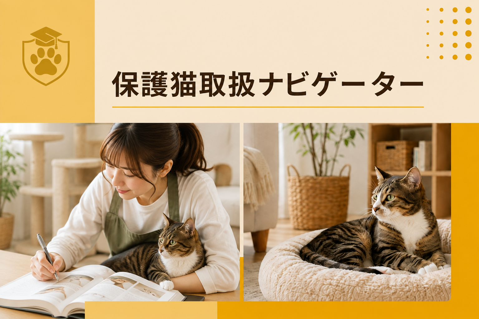 保護猫取扱ナビゲーター｜保護猫の接し方・飼育・動物保護を自宅で学べる猫の資格