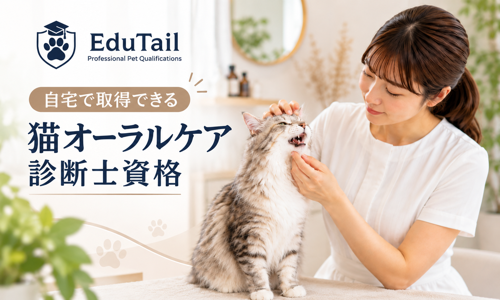 猫オーラルケア診断士｜愛猫の歯・歯ぐき・口腔内の健康状態を確認する知識を自宅で学べる資格