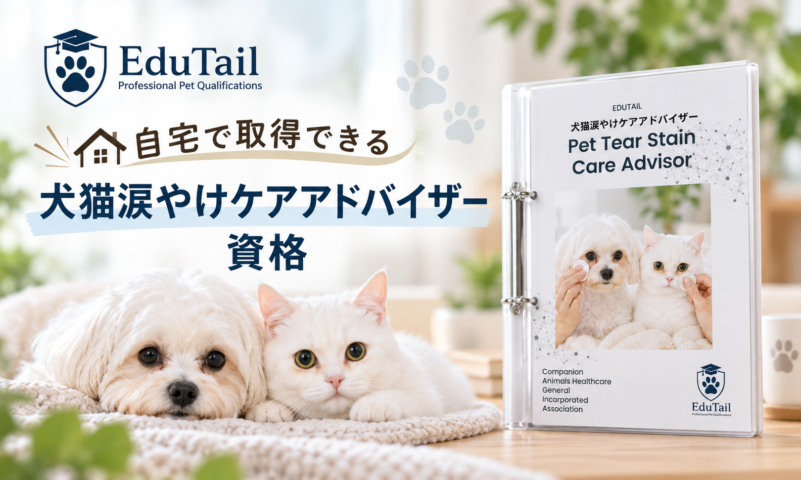 犬猫涙やけケアアドバイザー｜犬猫の涙やけ・目元ケアを自宅で学べる資格
