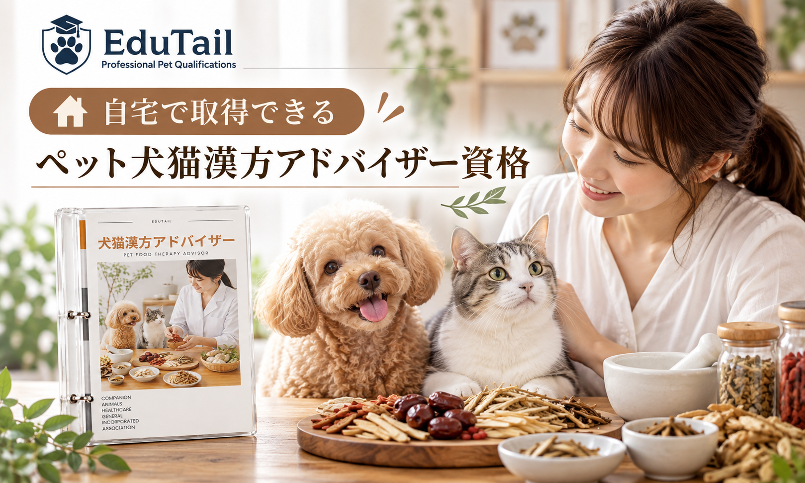 犬猫漢方アドバイザー｜犬猫の漢方・生薬・体質・疾患との関係を自宅で学べる資格