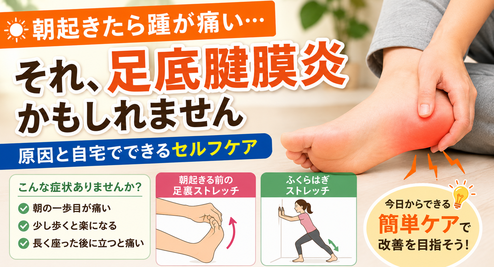 朝起きたら踵が痛い