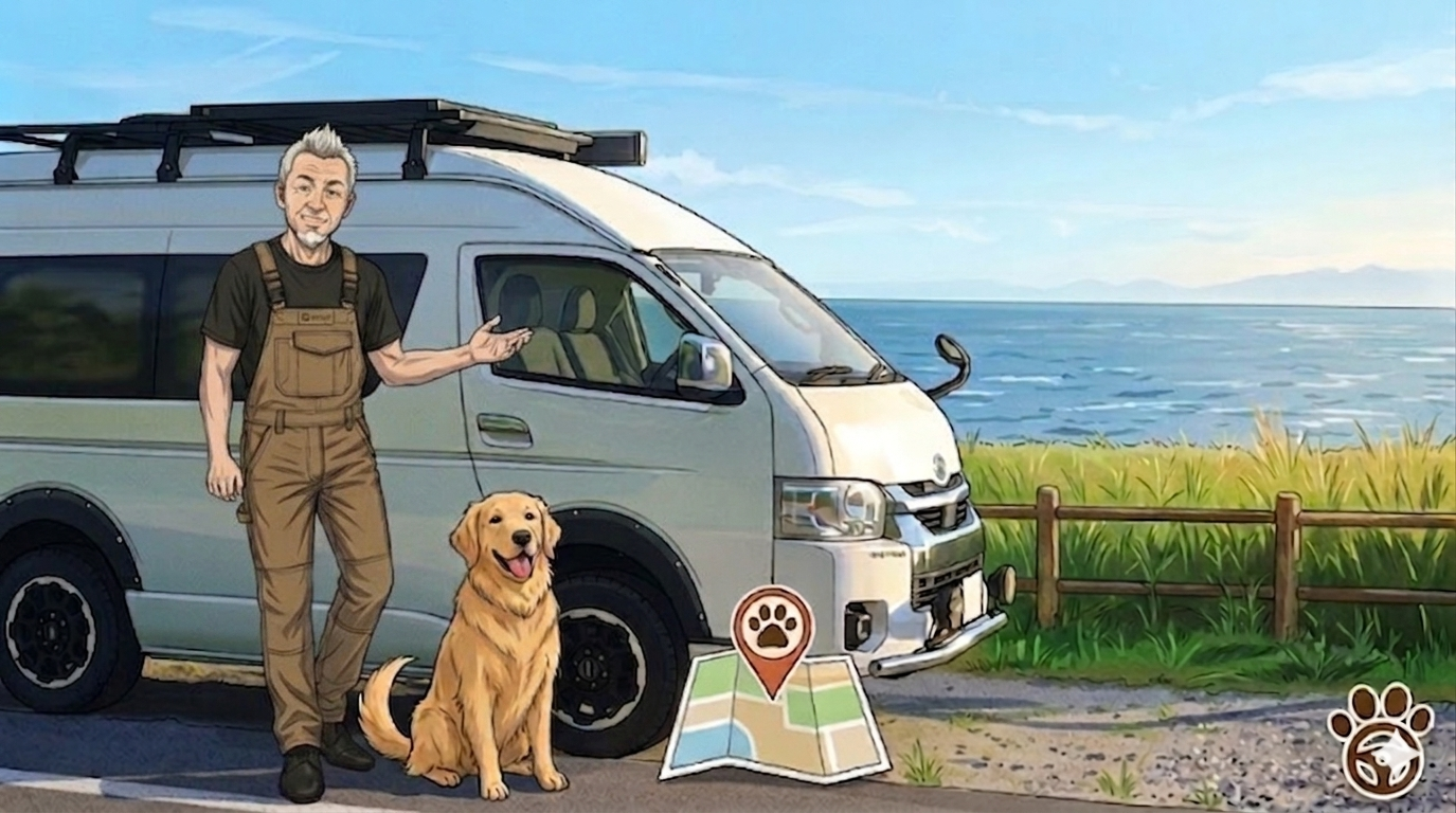 愛犬との旅をあきらめない。大型犬と泊まれる場所がないなら、「お家ごと」出かけよう。