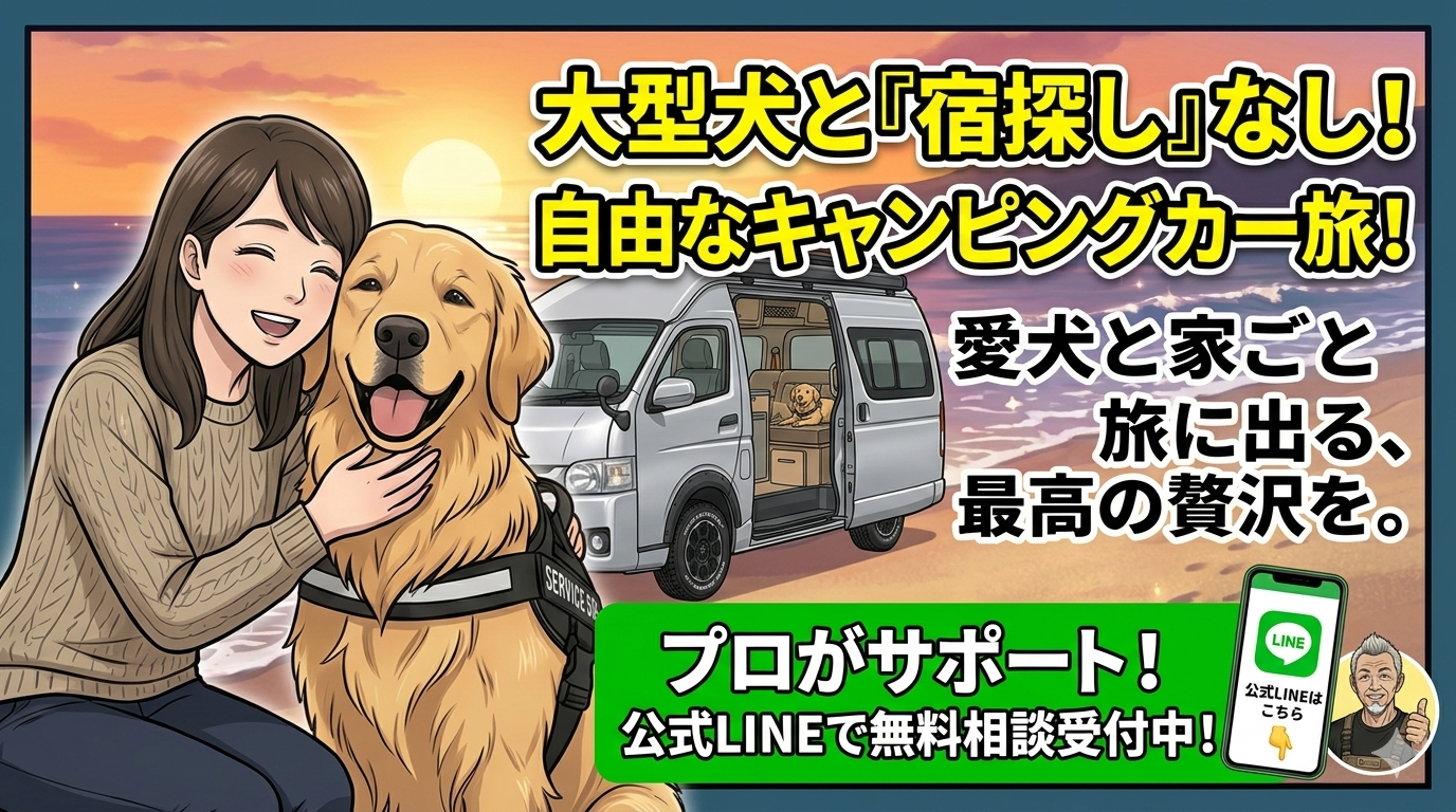 大型犬との旅行、もう『宿探し』で諦めない。愛犬と家ごと旅に出る、最高の贅沢を