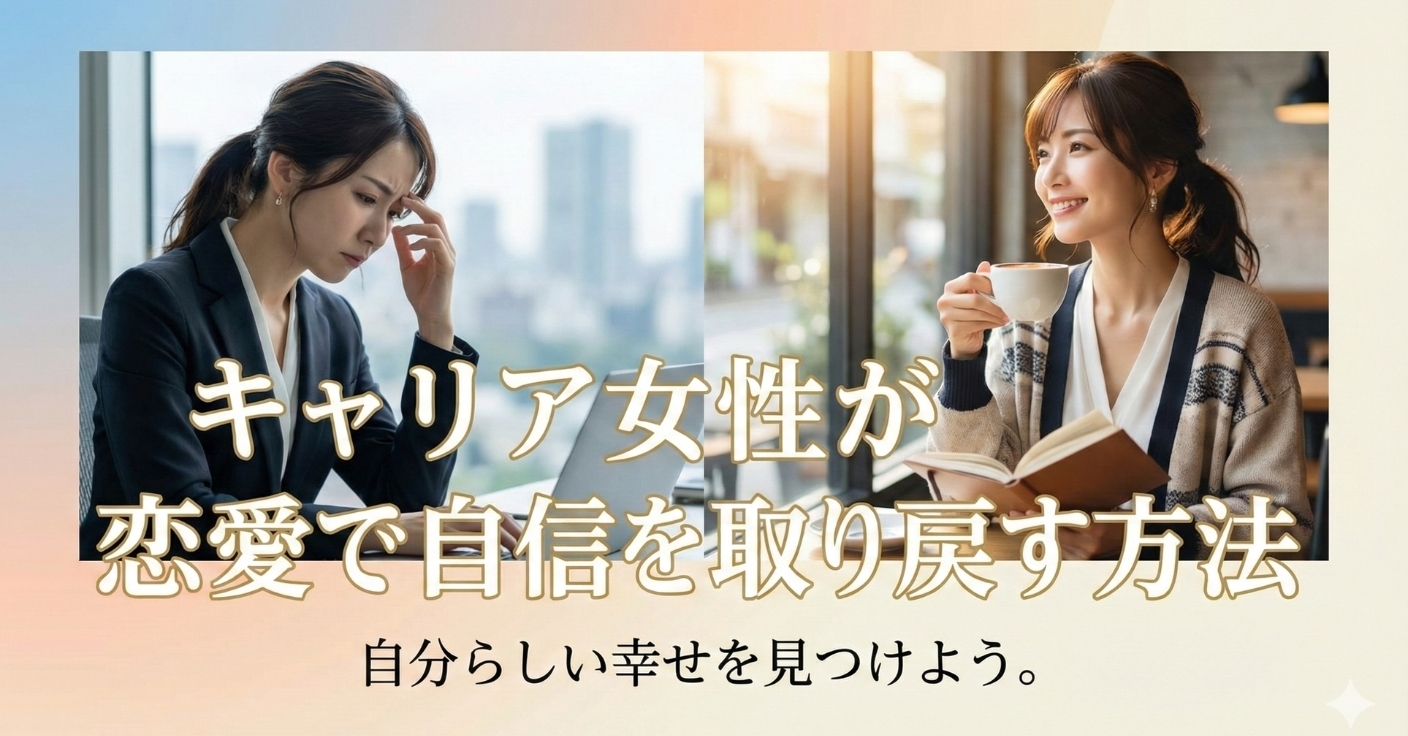 【キャリア女性必見】仕事は完璧なのに、なぜ恋愛だけ空回り?「頑張り方」を変えるだけで、愛される自信は取り戻せる