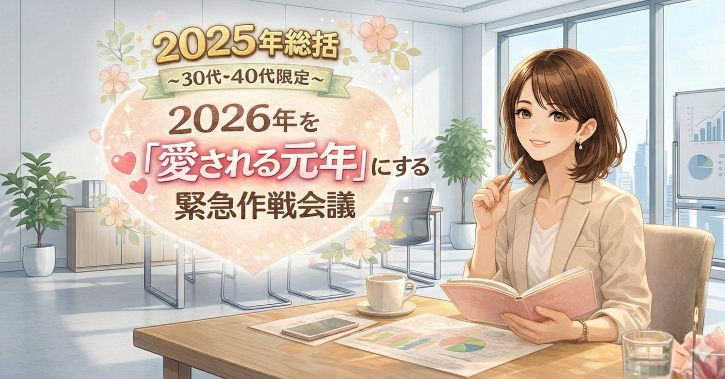 2025年総括【30代・40代限定】2026年を「愛される元年」にする緊急作戦会議