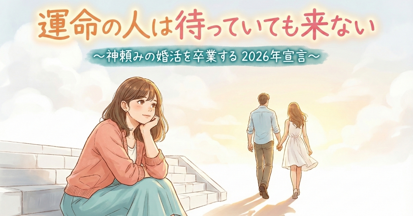 運命の人は待っていても来ない。～神頼みの婚活を卒業する2026年宣言～