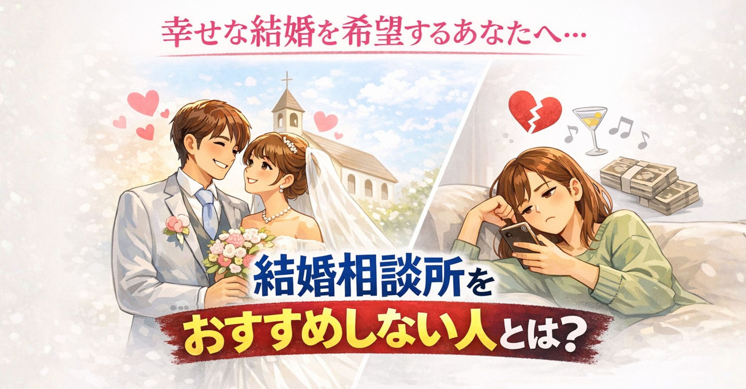 幸せな結婚を希望するあなたへ…結婚相談所をおすすめしない人とは？