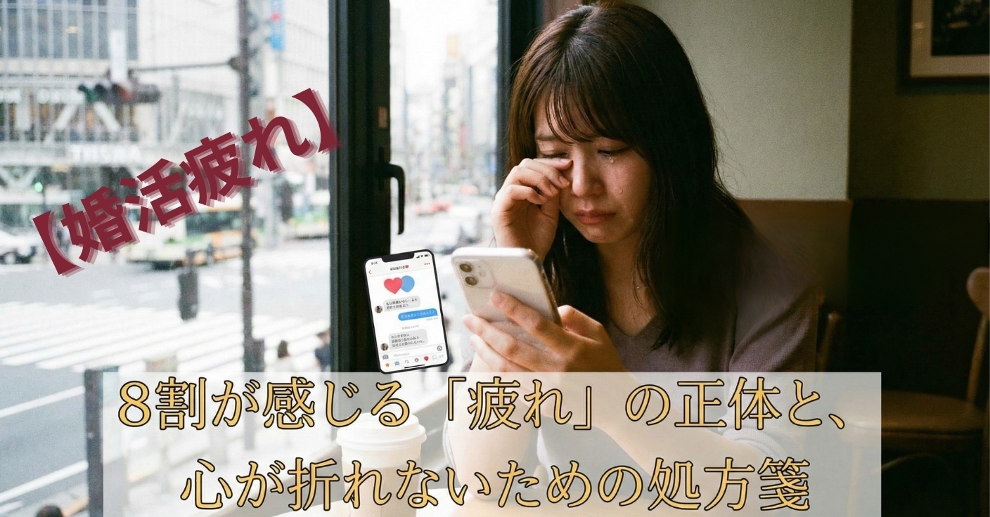 【婚活疲れ】「もう無理かも…」と泣きたくなったあなたへ。8割が感じる「疲れ」の正体と、心が折れないための処方箋