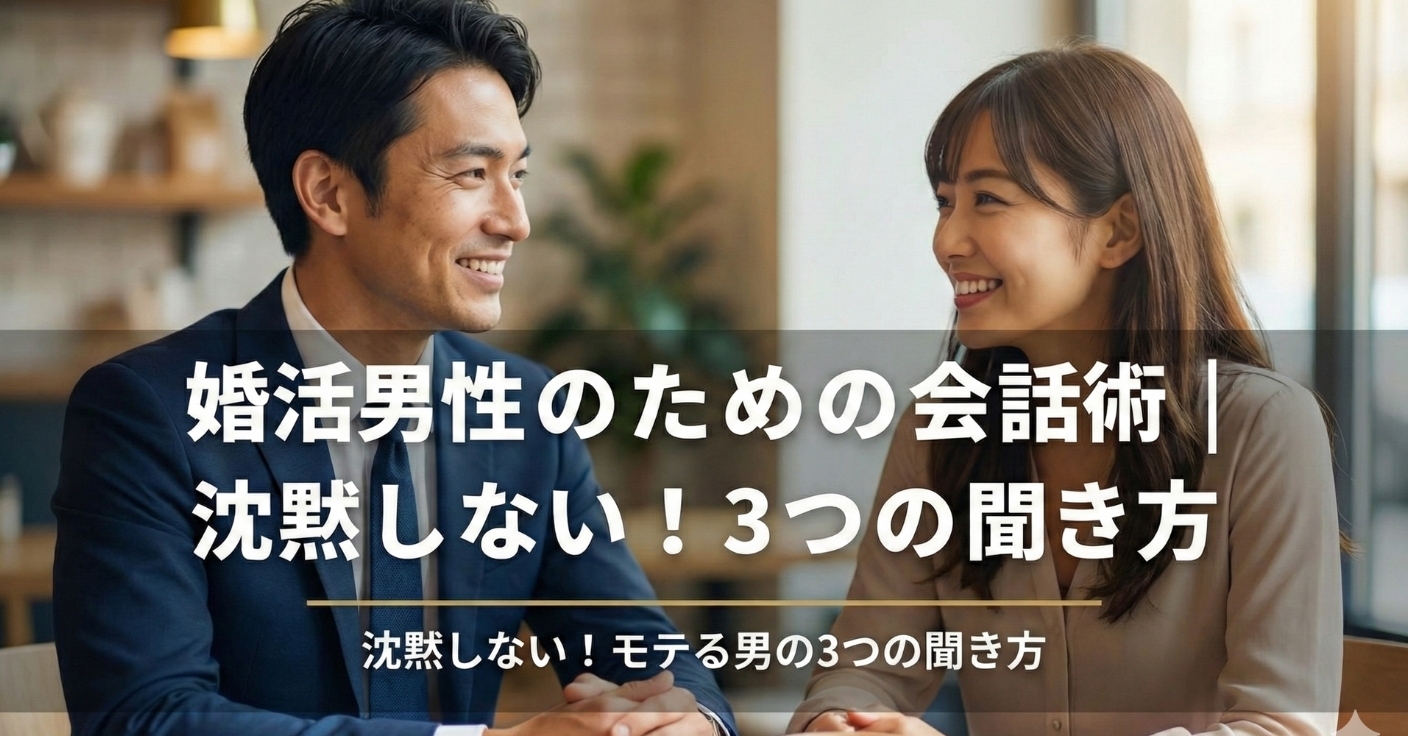 婚活男性のための会話術｜沈黙しない！モテる男の3つの聞き方
