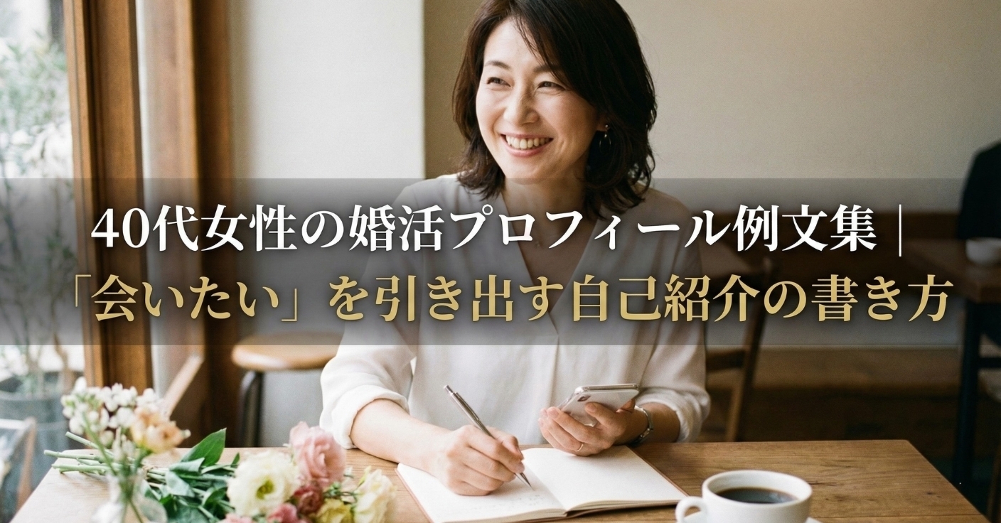 40代女性の婚活プロフィール例文集｜「会いたい」を引き出す自己紹介の書き方