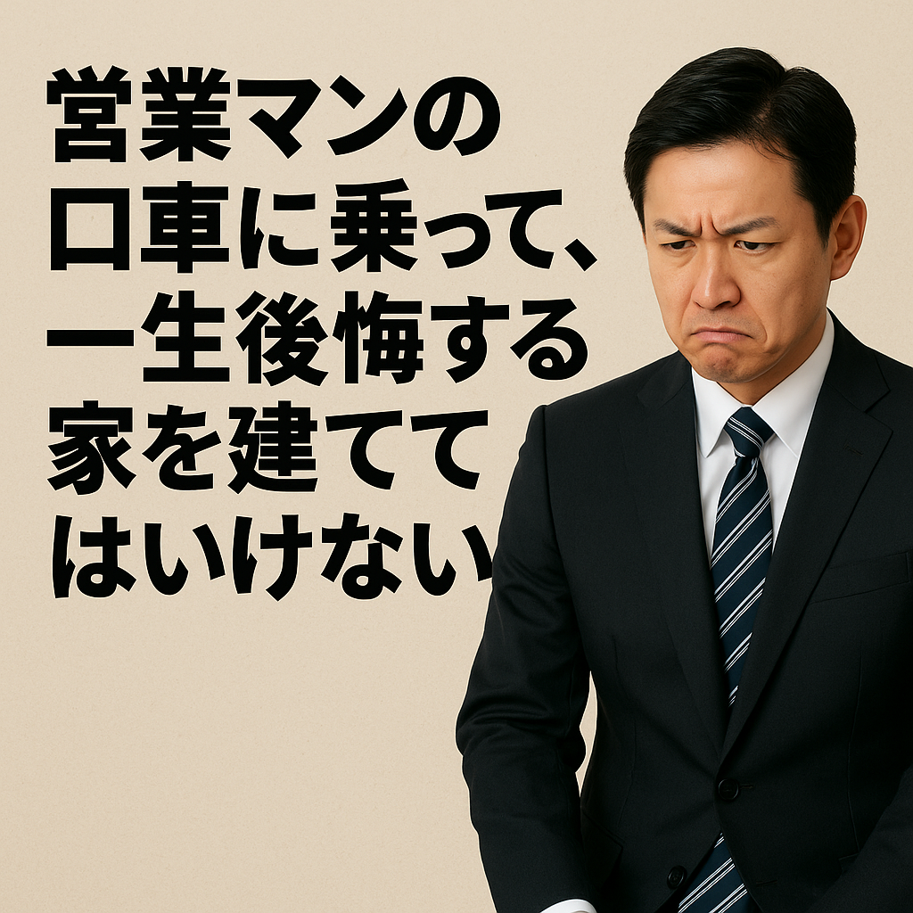 営業マンの口車に乗って家を建ててはいけない